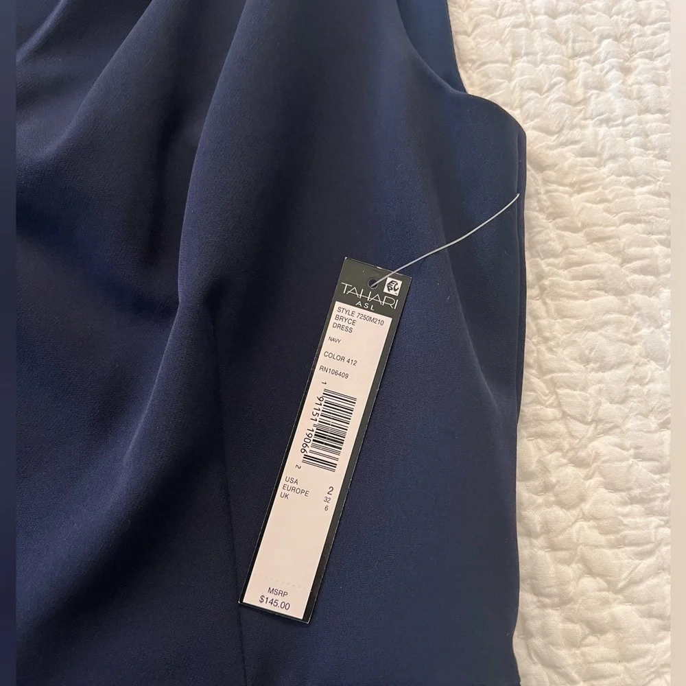 Tahari navy dress - NWT - Picture 7 of 8